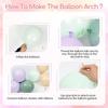 Retro Macaron Latex Balloon Garland Set for Celebrations and Parties