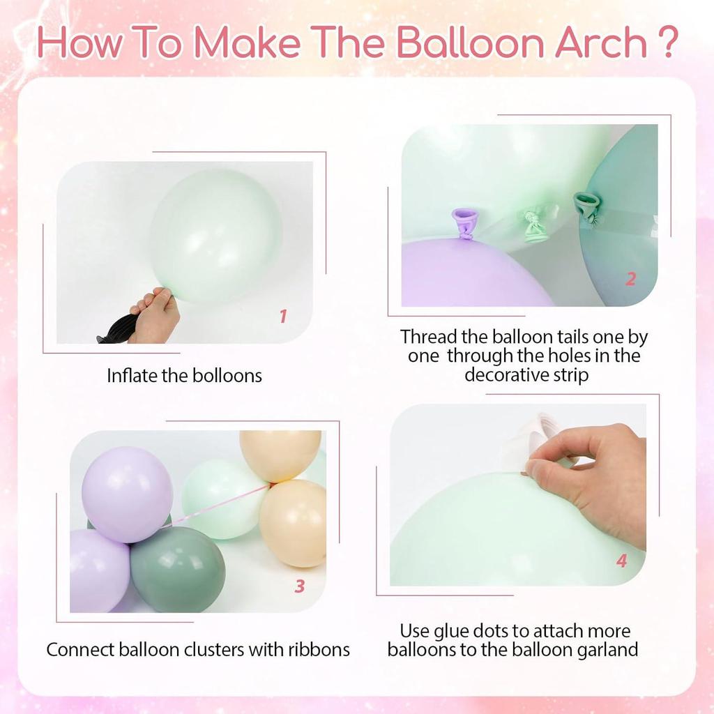 Retro Macaron Latex Balloon Garland Set for Celebrations and Parties