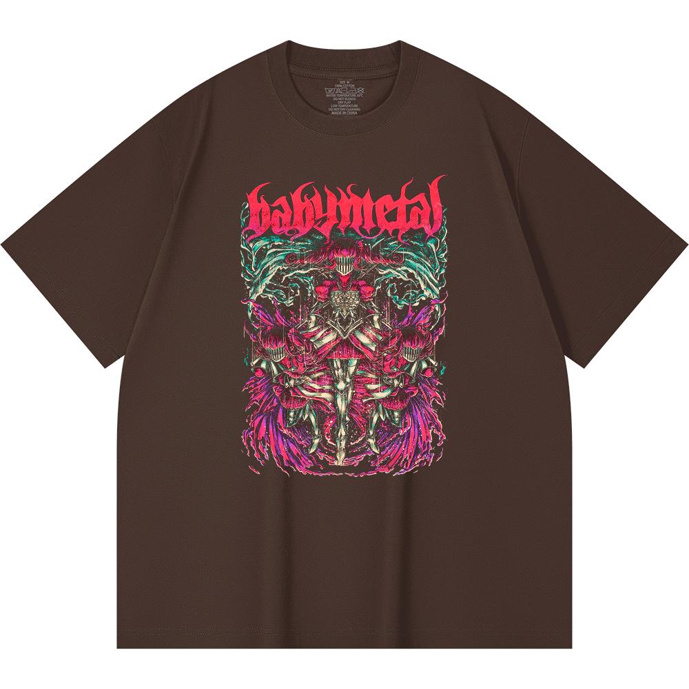 230 Gsm 100% Cotton Heavy Metal T-Shirt Rock Band Popular Music Print Unisex Heavy Cotton T Shirt