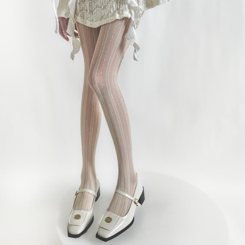 Pantyhose Women Hollow Sexy Lace Floral Mesh Fishnet Stockings Women'S Tights Lingerie Female Hosiery Slim Stockings Pantyhose