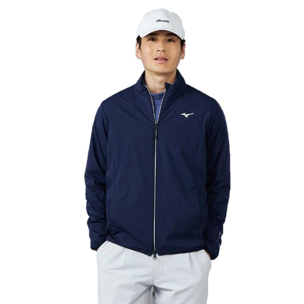Mizuno Nexlite Air Stretch Golf Size 14 Deep XL Blouson, Padded, Water-Repellent, Lightweight, E2MEC505, Navy, Men's