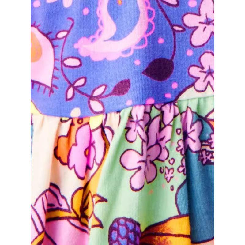 Girls' Princess Dress Summer New Style European and American Casual Vest Dress Round Neck Stylish Girl Children's Dress