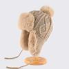 Plush knitted hat women's winter thickened warm ear protection wool hat Northeast outdoor cycling cold-proof Lei Feng hat