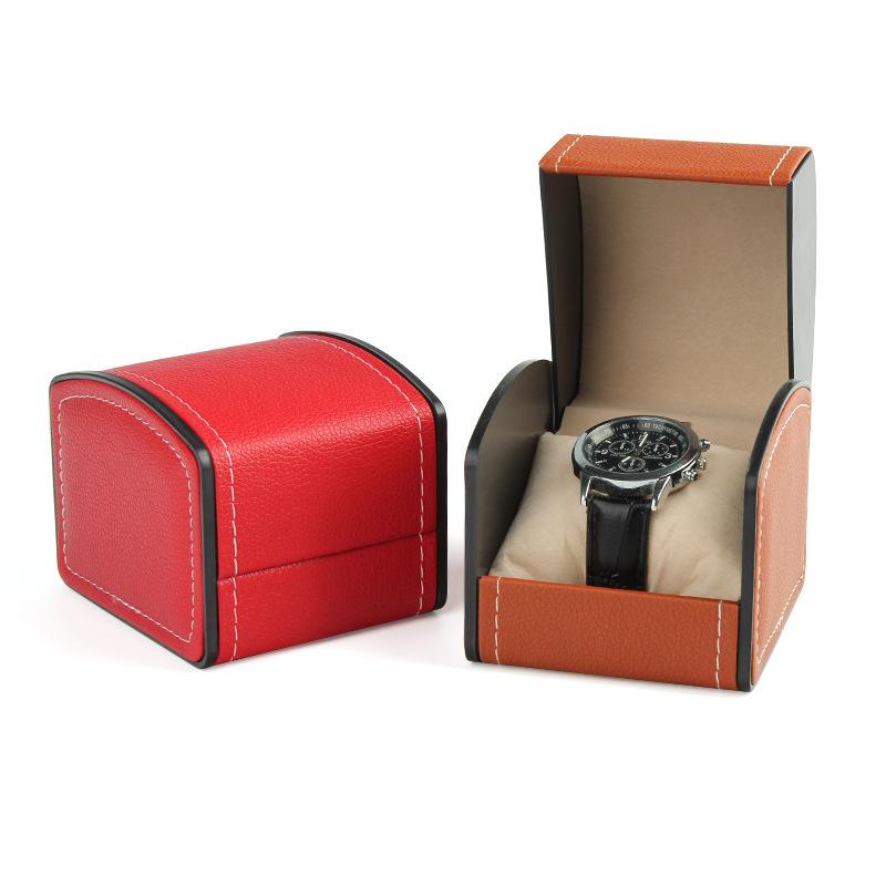 PU Leather Flip-top Watch Box - Luxury Storage Case for Wristwatch & Mechanical Watch, Packaging Organizer for Men Women
