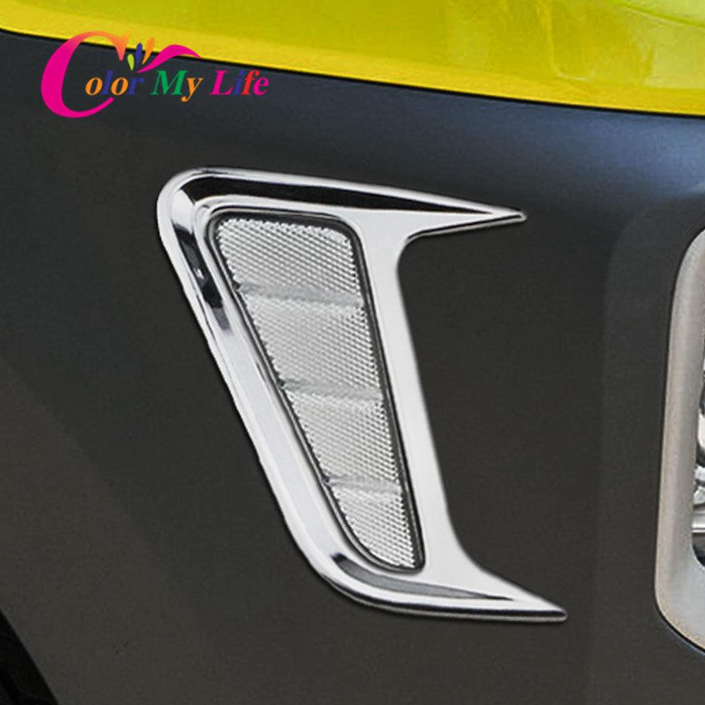 Color My Life ABS Chrome for Hyundai Kona Kauai 2017 -  Side Turning Signal Lights Sequins Trim Fog Lamp Cover