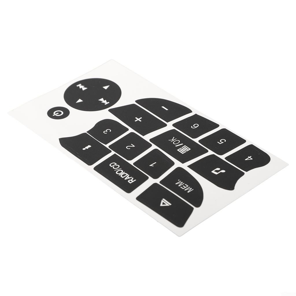 Passgenauer Reparaturaufkleber für Renault-Knöpfe Schwarzer Überzug mit weißer Schrift