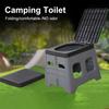 Portable Camping Toilet with Lid Portable Folding Toilet Multifunctional Foldable Outdoor Camp Toilet for Adults