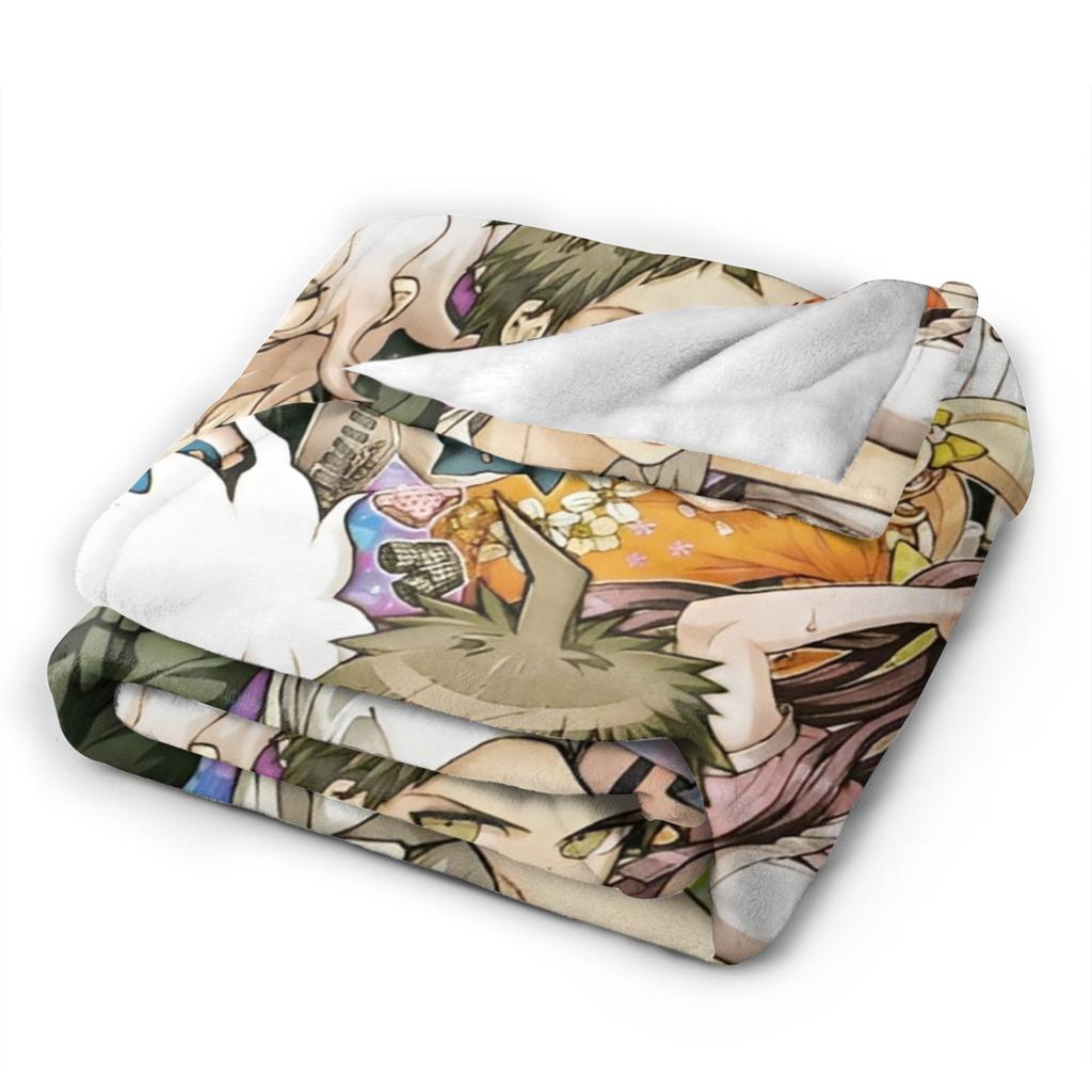 Danganronpa Game Anime Blankets Monokuma Nagito Flannel Novelty Warm Throw Blankets for Bedspread All Season Couch