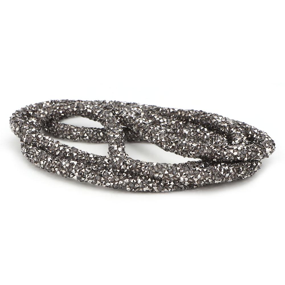 DIY Harz Diamant Kristall Strass Kette Besatz Band für Schmuckherstellung (Grau)