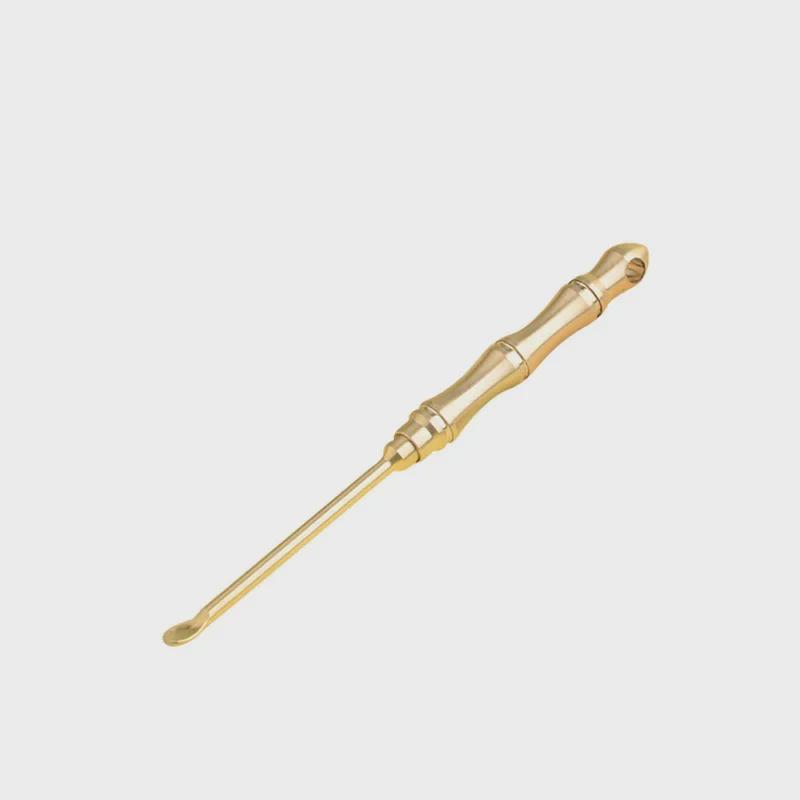 Bamboo Ear Spoon & Brass Toothpick Keychain: Creative Gift for Ear Cleaning