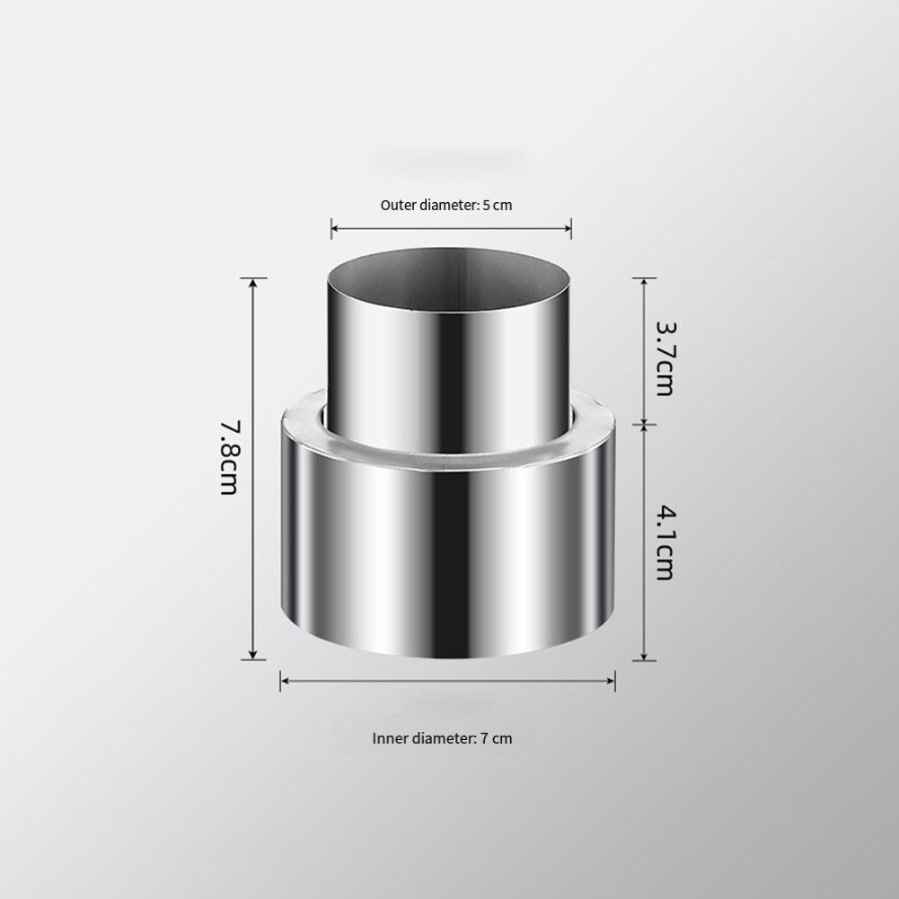 Schornsteinrohr-Reduzierstück Edelstahl Ofenrohr-Komponente zur Durchmesserreduzierung von 120 mm auf 50 mm in Lüftungssystemen