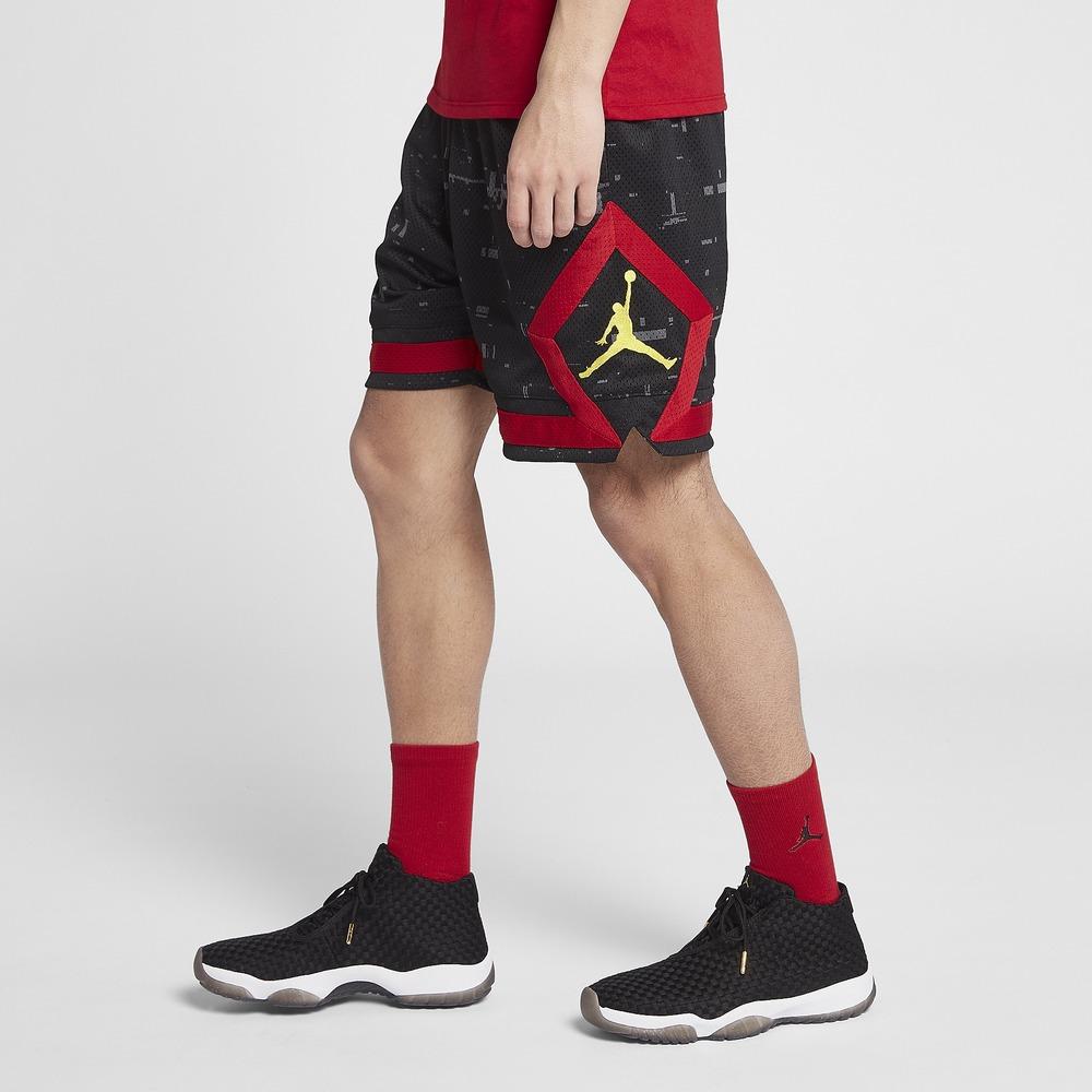 Jordan Logo Printed Straight Loose Casual Shorts Men Bottoms Black AQ0621-010