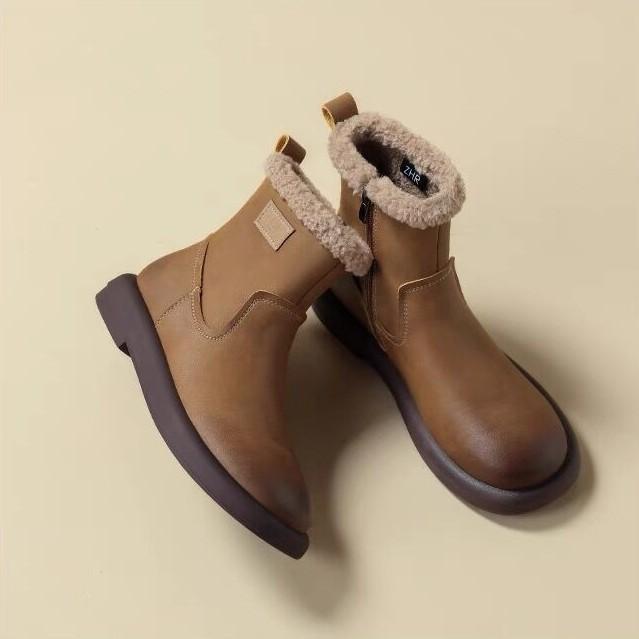 Thick-soled heightening fluffy plush warm short boots women's autumn and winter new ugly cute fashionable versatile snow boots