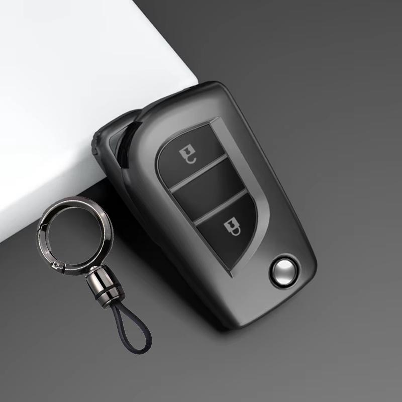High Quality Tpu Flip Folding For Toyota Camry Rav4 Auris Corolla Verso Yaris C-Hr Scion Im Aygo Avensis Flip Car Key Case Cover