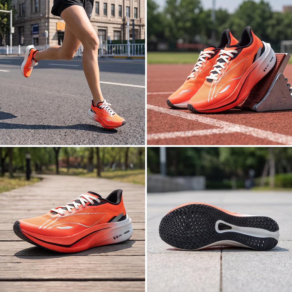 Women's Sneakers Li-Ning Li Ning Feidian 4 Challenger Low top Full Length Carbon Plate Running Shoes Women's