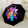 Étoiles Vibrantes en Harmonie Parapluie Automatique Portable Compact & Durable Conception à 8 Baleines Conception Pliable Parapluie Durable pour un Usage Quotidien Accessoire Élégant