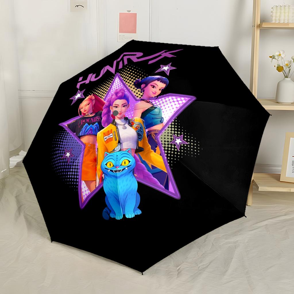 Étoiles Vibrantes en Harmonie Parapluie Automatique Portable Compact & Durable Conception à 8 Baleines Conception Pliable Parapluie Durable pour un Usage Quotidien Accessoire Élégant
