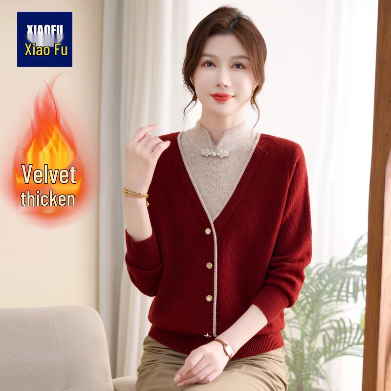 Women s Plush Lined Pullover Knit Sweater 3XL