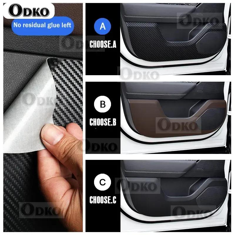 For Changan Unik Uni k    2024 Carbon Fiber Pattern Door Anti Kick Pad Is Anti Stepping Wear Resistant And Easy