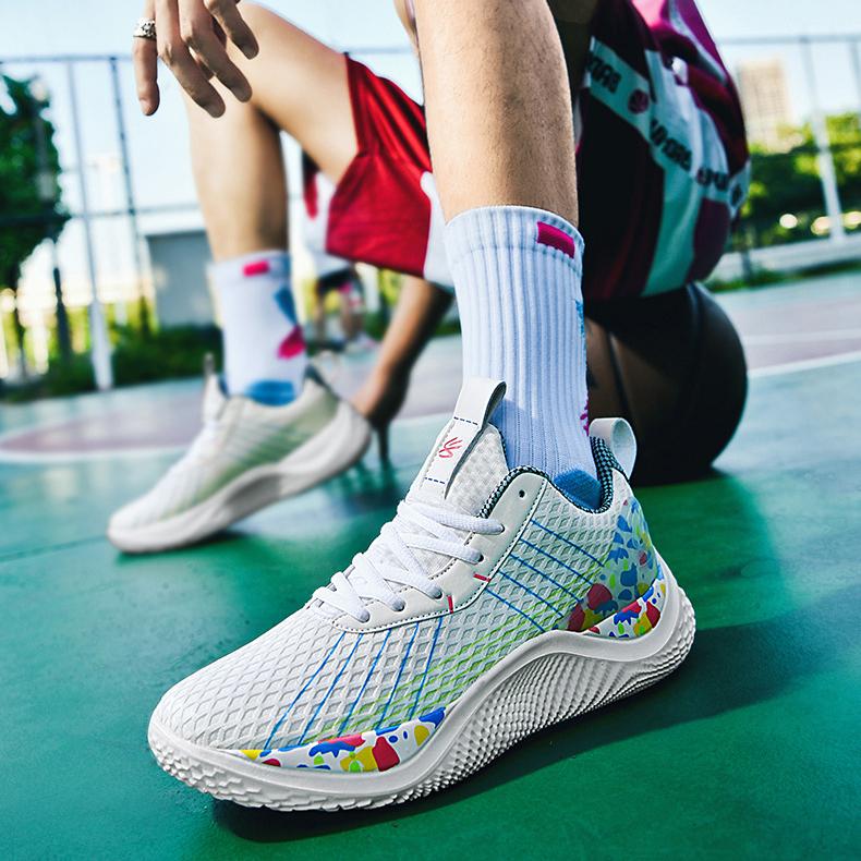 Sommer nye herresko Fritidssko Pustende Komfortabel løping Plus Size Basketball Sko Mote Par Sko