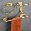 4/5Pcs Anticorrosion Bathroom Hardware Set Rustproof Towel Bar Roll Paper Stand  Home Kitchen