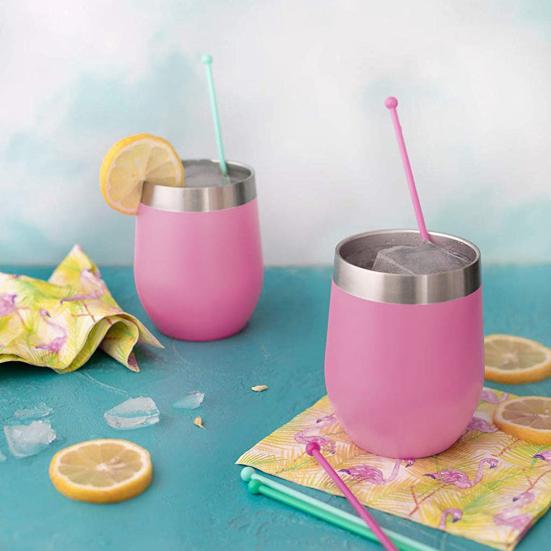 Stainless Steel Wine Cup with Leak-Proof Lid Hot Cold Drinks Portable Travel Cup Anti-Slip Design Insulated Thermal Mug