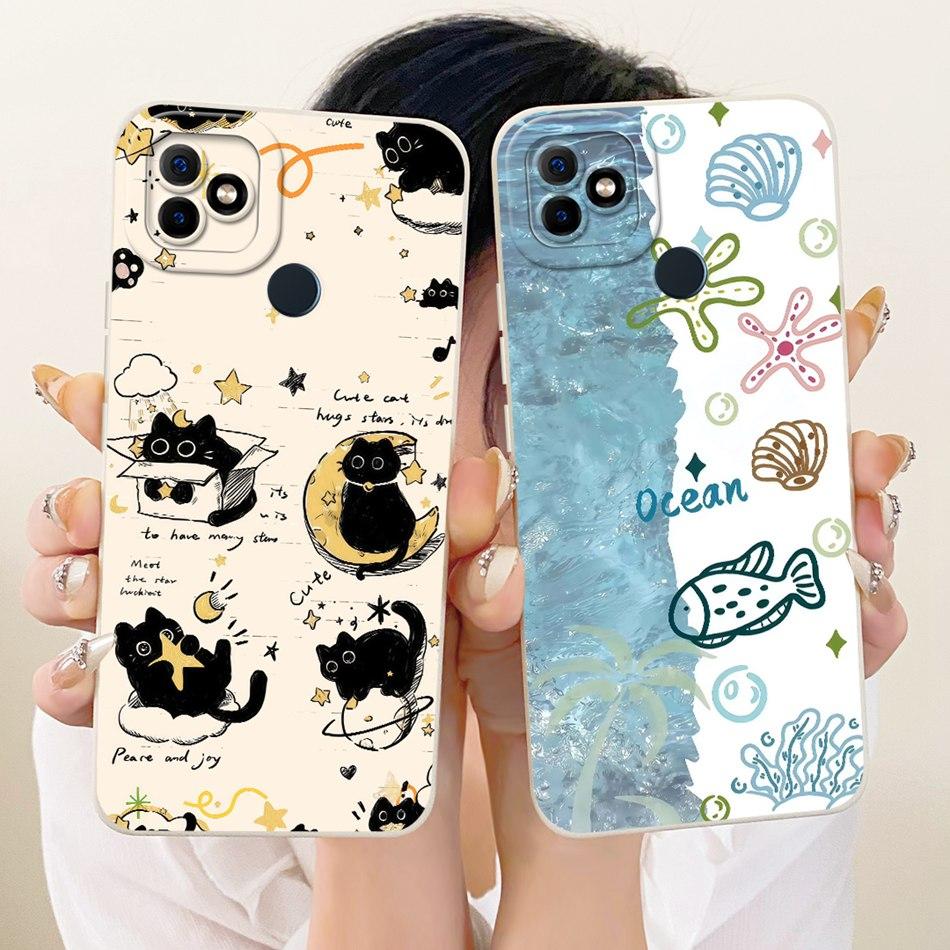 For Itel Vision 1 / P36 / Vision 1 Plus / Itel P36 Play L6005 Fashion Dusk Beach Painting Phone Case Soft Silicone Cover Bumpers