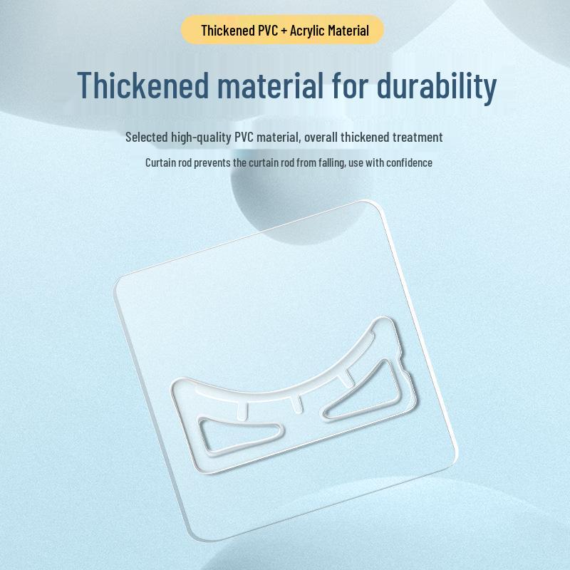 Teleskopische Anti-Rutsch Dusch-/Vorhangstangenhalterung mit Klebebefestigung