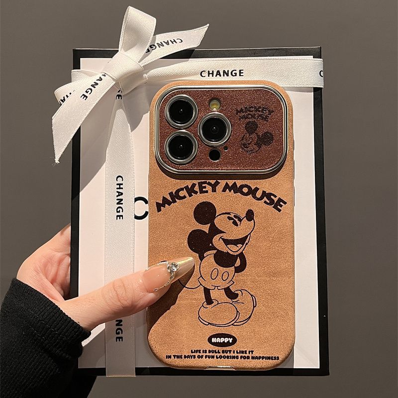 Cartoon Mickey Fur Applicable To Apple 16 Mobile Case IPhone 15 Protective Case 14 13 All Inclusive 12 Soft Case