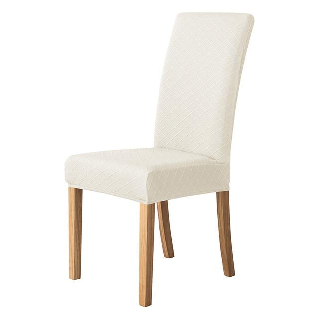 Rhombus Jacquard Stretch Chair Furniture Cover Elastic Solid Hued Chair Covers For Dining Room Kitchen Anti -Dirty Anti -Scratch Chair Seat Case