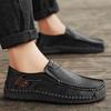 Fashion New Handmade Leather Men Shoes Casual Comfortable Men Slip On Leather Loafers Men Flats Hot Sale Moccasins Tooling Shoes Man