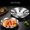LFGB Certificated 316L Stainless Steel Restaurant Plate 99.9% Anti-bacterial Kitchen Food Container Sanitary Banquet Dish