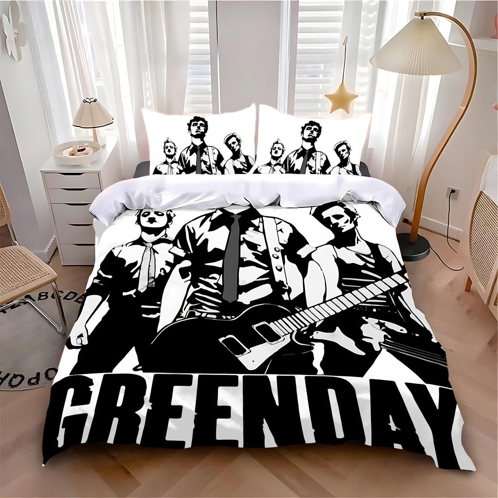 New Duvet Cover Pillowcase Bedding Set Rock Band G-Greendays Adult Boy Girl Bedroom Decoration Children Single Double Large Size