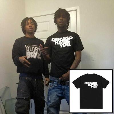 Camiseta de manga corta Chief Keef Chicago te odia Estampado Letted Rappers callejeros masculinos y femeninos