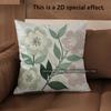 2D Floral Embroidered Pattern Decorative Cushion Covers Pattern Cushion Cover Suitable For Sofa Bedroom Car Pillow Cover
