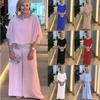 Women's Two Piece Set Crew Neck Short Sleeve Top Wide Leg Pants Loose Casual Outfit