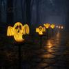 Dusk to Dawn Solar Pathway Lamps Halloween Pumpkin Light, Ghost Yard Stake Smart Sensor Garden Lights Lamp, Waterproof Outdoor Decor Light
