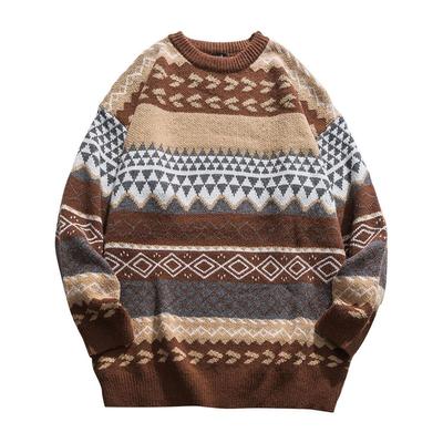 Herren Übergröße Warmer Strickpullover Casual Winter Rundhals Langarm Pullover