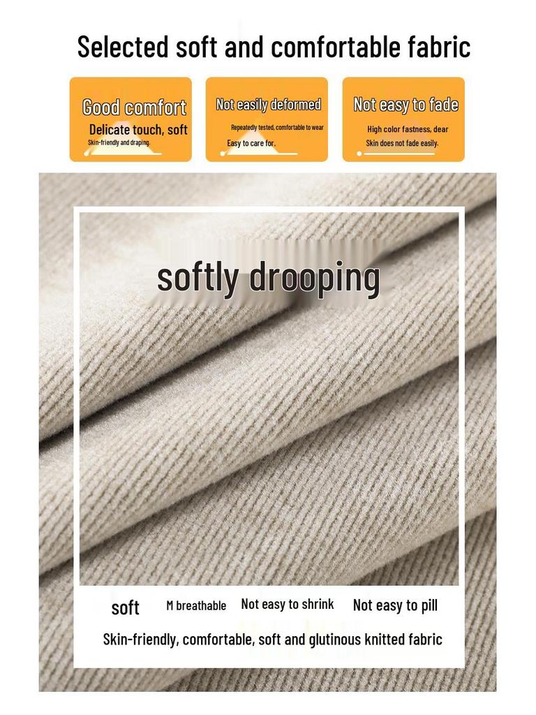 Women's Customized Striped A-Line Skirt with Drape, High-Waist, Slimming for Spring/Autumn 2026