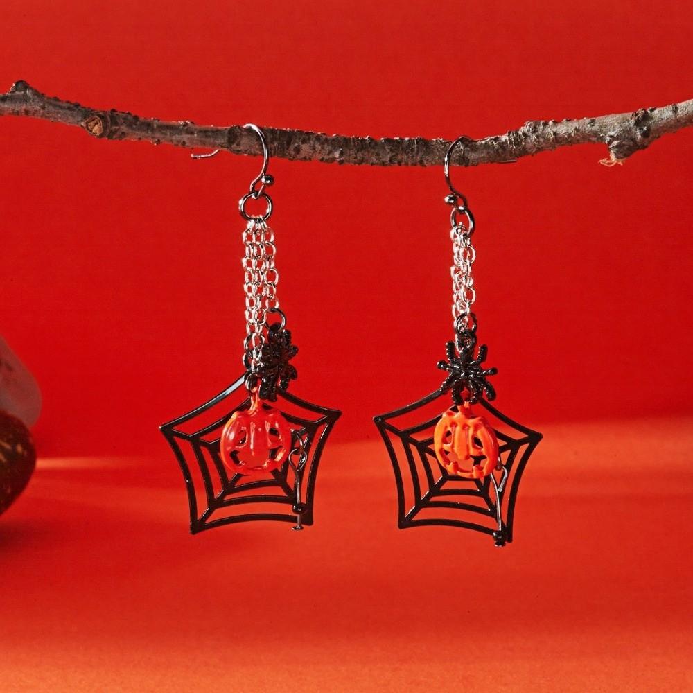 Acrylic Halloween Earrings Bat Pumpkin Dangle Earrings Creative Ghost Ear Studs  Gift