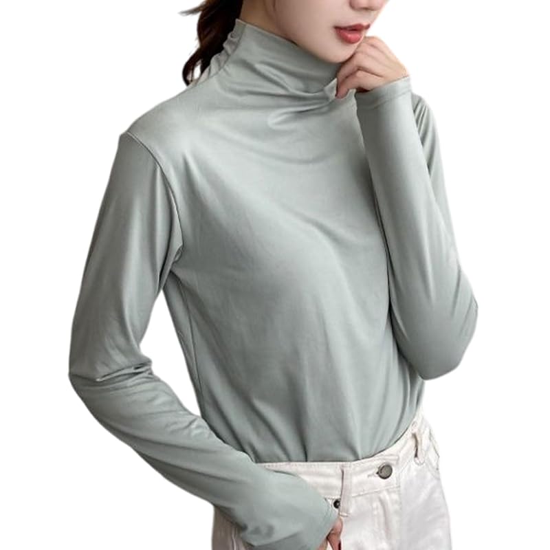 

[Formemory] long sleeve t-shirt ladies tops sweater autumn/winter soft Lose weight Fashionable Relaxing Beautiful fashion Plain color comfortable cute