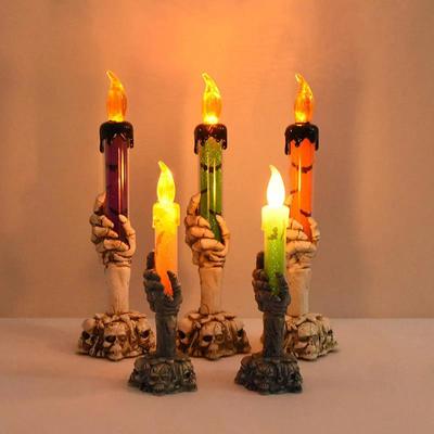 Halloween LED Candles Skeleton Ghost Hands Led Light Happy Halloween Party Home Decoration Supplies Haunted House Horror Props