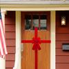 Christmas Front Door Hanging Bow Knot Festive Ribbons Door Hanger DIY Holiday Decor for Gift Wrapping