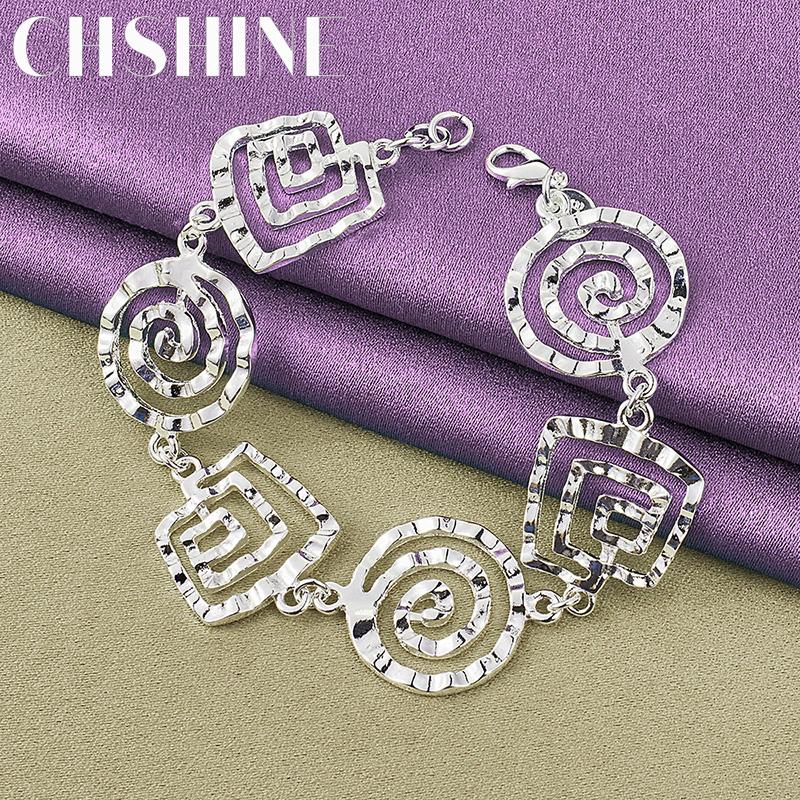 CHSHINE 925 Sterling Silver Vortex Chain Bracelet For Women Wedding Fashion High Quality Jewelry