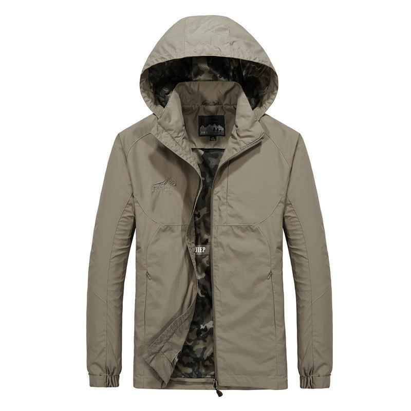 Spring and Autumn Thin Men's Hooded Jacket Anti-splashing Jacket Men's Clothing