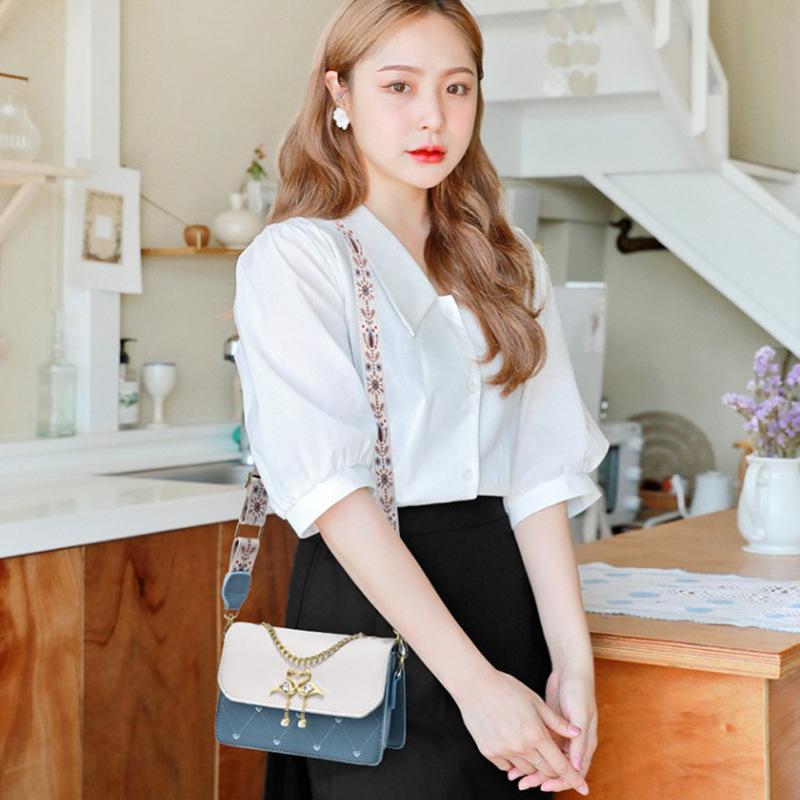 New Autumn and Winter Women's Bag Crossbody Bag Genuine Leather High-quality Niche Commuting Small Square Bag