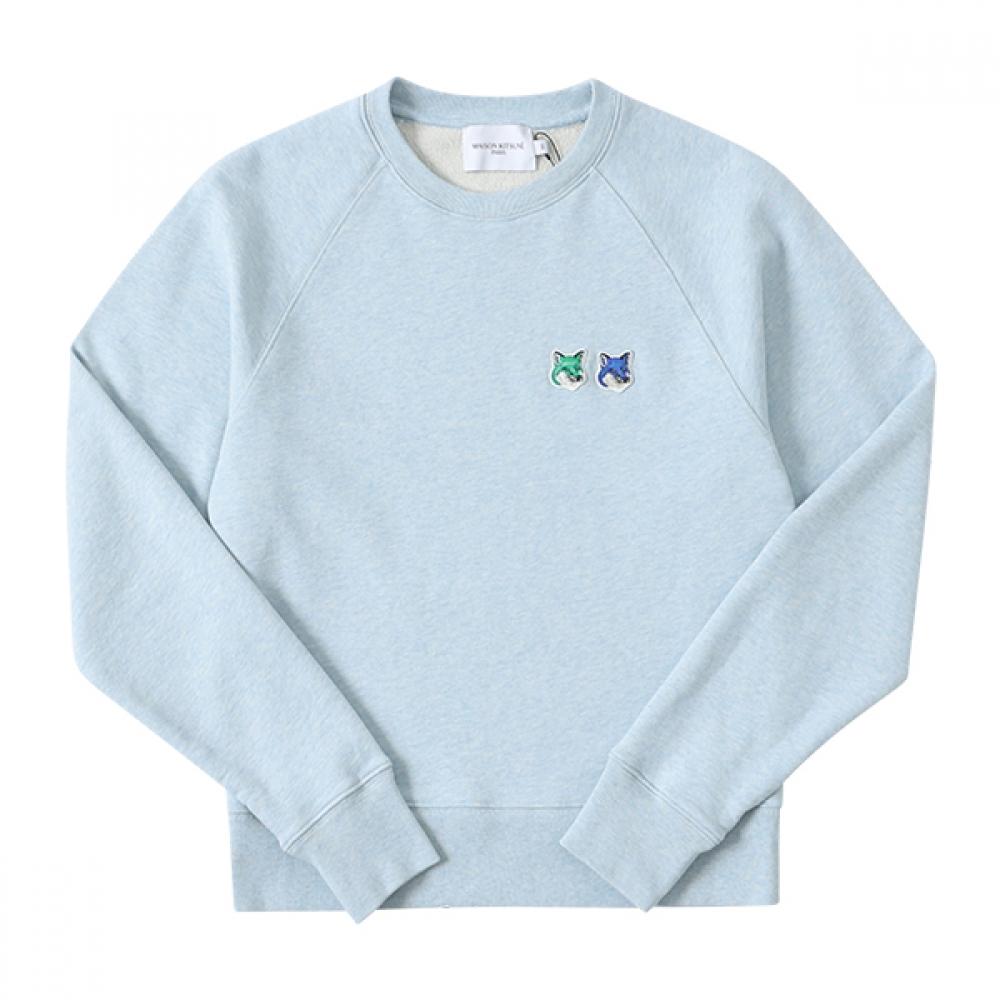 

MaiSon KitSune Kw00308km0001 H429 Monochrome Double Fox Head Patch Women S SweatShirt KW00308KM0001 H429 (XS)