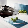 Glass Decorative Boards for Serving Snacks Abstraction 2X30X52 Cm