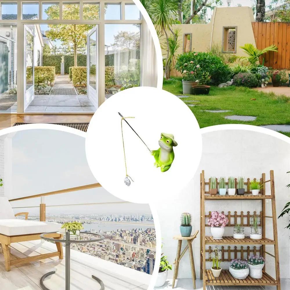 Frosch Angel Statue Tier Skulptur für Außen Garten Lustige Außenlandschaft Gartenstatuen Tierfigur Ornamente