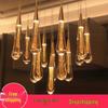 Modern Minimalist Crystal Water Drop Spiral Staircase Chandelier for Bedroom and Restaurant